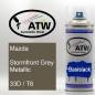 Preview: Mazda, Stormfront Grey Metallic, 33D / T6: 400ml Sprühdose, von ATW Autoteile West.